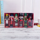 6Pcs 12cm Handpainted Wooden Nutcracker Figurines Nut Cracker Dolls Christmas Ornaments Home Table Standing Decoration Collectibles Gifts