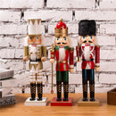 Christmas Holiday Wooden Nutcracker Soldier Figurine Doll 15inch Tall on Stand Xmas Gifts Home Decoration