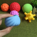 Pack of 6pcs 6-8cm Baby Kids Soft Massage Ball Sensory Development with Sound Fun Play Bath Educational Toy