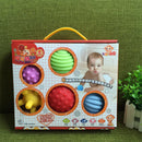 Pack of 6pcs 6-8cm Baby Kids Soft Massage Ball Sensory Development with Sound Fun Play Bath Educational Toy