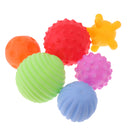 Pack of 6pcs 6-8cm Baby Kids Soft Massage Ball Sensory Development with Sound Fun Play Bath Educational Toy