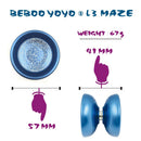 Yoyo Ball Alloy Professional Bearing String Trick Clutch Mechanism Toy Kids Gift Blue