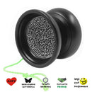 Cool Aluminum Professional Alloy Yoyo Clutch Speed Ball Bearing String Trick Toy for Kids/Adults Black