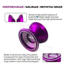 Magic Cool Aluminum Professional Yoyo Ball Bearing String Revolving Juggling Toy Purple
