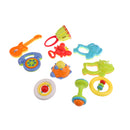10 pieces Developmental Toy Baby Infant Rattle Bed Bell Cartoon Animal Crab Doll Phone Handbell Toddler Toys Pretend Game Toys