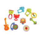 10 pieces Developmental Toy Baby Infant Rattle Bed Bell Cartoon Animal Crab Doll Phone Handbell Toddler Toys Pretend Game Toys