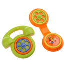 2pcs Baby Toddler Toy Phone Rattle Hand Shaking Bell Handbell Infant Educational Crib Stroller Pram Toy Kids Pretend Game