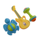 3pcs Baby Infant Handbell Rattle Cartoon Animal Tortoise Guitar Hand Shaking Bell Development Bed Stroller Crib Toys Gifts