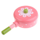 Wooden ChefÂ’s Pretend Play Toy Pink Pan for Children' Kitchen Cooking Play