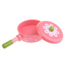 Wooden ChefÂ’s Pretend Play Toy Pink Pan for Children' Kitchen Cooking Play