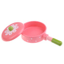 Wooden ChefÂ’s Pretend Play Toy Pink Pan for Children' Kitchen Cooking Play