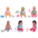 Real Life Baby Dolls Vinyl Silicone Newborn Doll with Clothes Tableware Baby Diaper Accessories Movie Props Orange