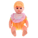 Real Life Baby Dolls Vinyl Silicone Newborn Doll with Clothes Tableware Baby Diaper Accessories Movie Props Orange
