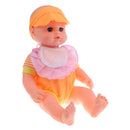 Real Life Baby Dolls Vinyl Silicone Newborn Doll with Clothes Tableware Baby Diaper Accessories Movie Props Orange