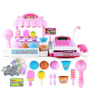 Fantasy Pretend Play Simulation Ice Cream Store Cash Register Set Kids/Children Shopping Role Play Food Toy Playset