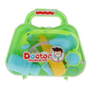 Portable Doctor Nurse Tools and Case Kit Kids Pretend Role Play Toy Gift Green B