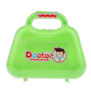 Portable Doctor Nurse Tools and Case Kit Kids Pretend Role Play Toy Gift Green B