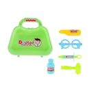 Portable Doctor Nurse Tools and Case Kit Kids Pretend Role Play Toy Gift Green C