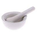 60mm Porcelain Mortar & Pestle Mixing Grinding Bowl Set Kitchen Lab Equipment