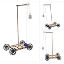 Plastic Puzzle DIY Technology Gravity Wooden Car Physical Invention Develop Intelligence Xmas Birthday Learning Educational Toys