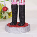 38CM Wooden Hand Painted Striped Soldier Nutcracker W/Sceptre Walnut Puppet Statue Xmas Gifts Home Decoration Green
