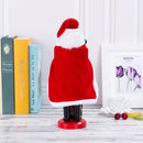 36CM Wooden Hand Painted Santa Clause with Gifts & Crutch Nutcracker Walnut Puppet Christmas Decor Ornament Toy Gift