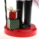 36CM Wooden Hand Painted Santa Clause with Gifts & Crutch Nutcracker Walnut Puppet Christmas Decor Ornament Toy Gift