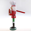 Exquisite Christmas Hand Painted Wood Nutcracker Cook w/Tray Walnut Puppet Xmas Holiday Decorative 36cm
