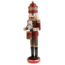 38cm Height Glitter Hand Painted Glitter Nutcracker Drummer Action Figure Christmas Holiday Decoration