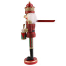 38cm Height Glitter Hand Painted Glitter Nutcracker Drummer Action Figure Christmas Holiday Decoration