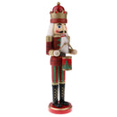 38cm Height Glitter Hand Painted Glitter Nutcracker Drummer Action Figure Christmas Holiday Decoration