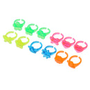 12pcs Colorful Plastic Rings Prizes for Classroom Teacher, Pinata Filler Toy