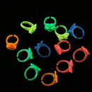 12pcs Colorful Plastic Rings Prizes for Classroom Teacher, Pinata Filler Toy