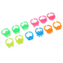 12pcs Colorful Plastic Rings Prizes for Classroom Teacher, Pinata Filler Toy