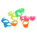 12pcs Colorful Plastic Rings Prizes for Classroom Teacher, Pinata Filler Toy