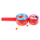Kids Music Toys Plastic Rattle Drum Percussion Toy Hand Fun Gift for Baby Toddler - B