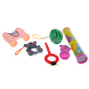 6Pcs/Set Kaleidoscope Telescope Monocular Binoculars Magnifying Glass Polygon Prism Science Experiment Teaching Aids Children Science Laboratory Educational Toys