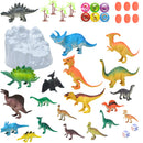 34Pcs Plastic Jurassic Dinosaurs Tree Rockery Chessman Dice Checkerboard Model Figure Figurine Toys Kids Educational Toys Gifts