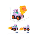 4Pcs Inertia Mini Plastic Construction Vehicles Engineering Cars Dump Car Dump Truck Excavator Road Roller Model Classic Toys Gifts for Boys