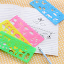 4Pcs Art Graphics Symbols Cartoon Drawing Template Rulers Students Painting Supplies Children Kids Drafting Stencil Ruler Stationery