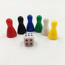 6Pcs Colorful Pieces Pawn Chess Plastic Pieces Dice Set for Board Card Games