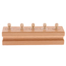 Montessori Wooden Cylinder Socket Blocks Early Learning Educational Baby Plugging Toy Senses Developmental