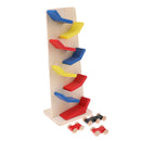 Wooden Sliding Inertia Car Train 8 Level Ramp Racetrack Playset Toy Baby Toddler Developmental Activity Toys