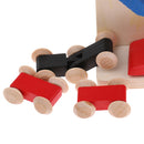 Wooden Sliding Inertia Car Train 8 Level Ramp Racetrack Playset Toy Baby Toddler Developmental Activity Toys