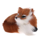 Lifelike Crouched Wild Fox Stuffed Pet Animal Plush Figures Model Toy Kids Gift Home House Decoration