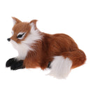Cute Simulation Wild Lying Fox Stuffed Plush Pet Animal Figurine Toys Kids Playroom Home Decor Ornaments