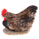 Chicken Hen Hatching Eggs on Nest Animal Figurine Model Home Farm Decoration Kids Play Toys Gifts Large