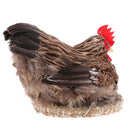 Chicken Hen Hatching Eggs on Nest Animal Figurine Model Home Farm Decoration Kids Play Toys Gifts Large