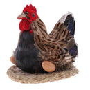 Fun Animated Chicken Hen Lay Egg on Nest Animal Figurine Model Figure Kids Toy Home Decor 7inch