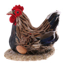 Fun Animated Chicken Hen Lay Egg on Nest Animal Figurine Model Figure Kids Toy Home Decor 7inch